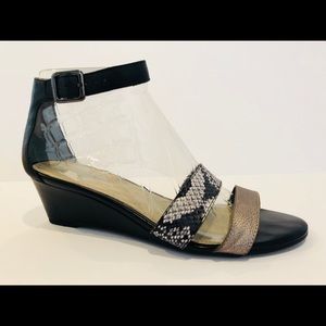 Franco Sarto black wedges.